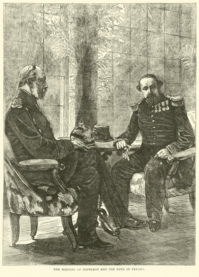 Mötet mellan Napoleon och kungen av Preussen, september 1870 av English School