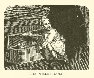 Snålens guld (träsnitt) av English School