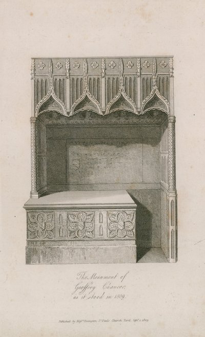 Geoffrey Chaucers monument av English School