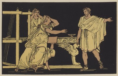 Euryalus mor mottar nyheten om hans död (färglitografi) av English School