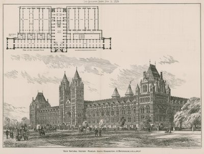 Det nya Natural History Museum, South Kensington, London av English School