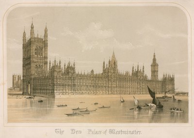 Det nya Palace of Westminster, London av English School
