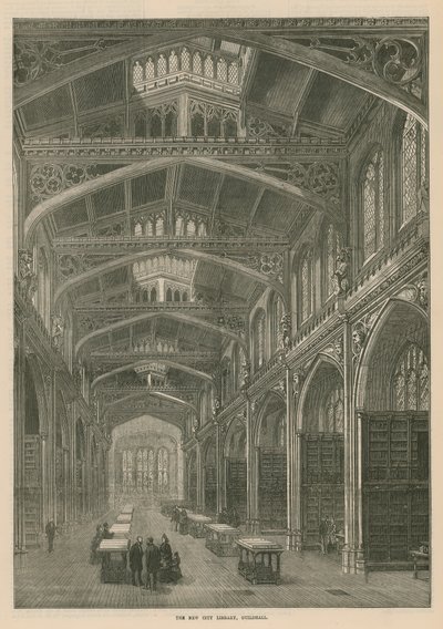 Det nya stadsbiblioteket, Guildhall, London av English School