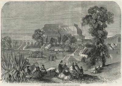 De nya trädgårdarna i Royal Horticultural Society i South Kensington av English School