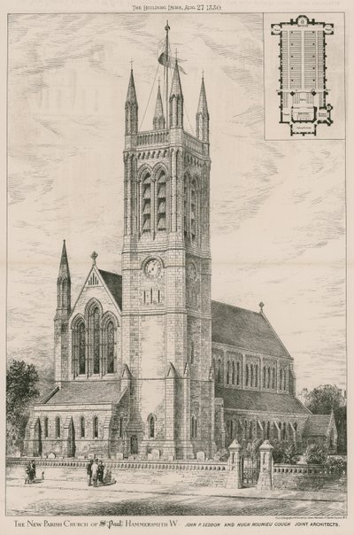 Den nya församlingskyrkan St Paul, Hammersmith av English School