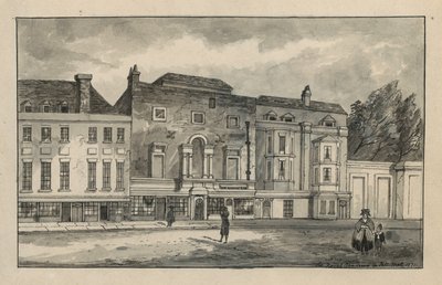 Den gamla kungliga akademin i Pall Mall (wc på papper) av English School