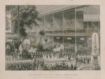 Invigningen av den stora utställningen av Hennes Nådigaste Majestät, Drottning Victoria, 1 maj 1851 av English School