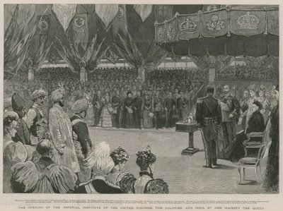 Öppnandet av Imperial Institute av Hennes Majestät Drottningen av English School