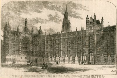 Peers-fronten, nya Palace of Westminster, London av English School
