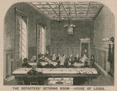 Reportrars pensionärsrum i House of Lords av English School
