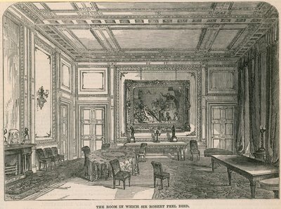 Rummet där Sir Robert Peel dog av English School