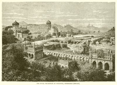 Den kungliga nekropolen i Golconda, Hyderabad av English School