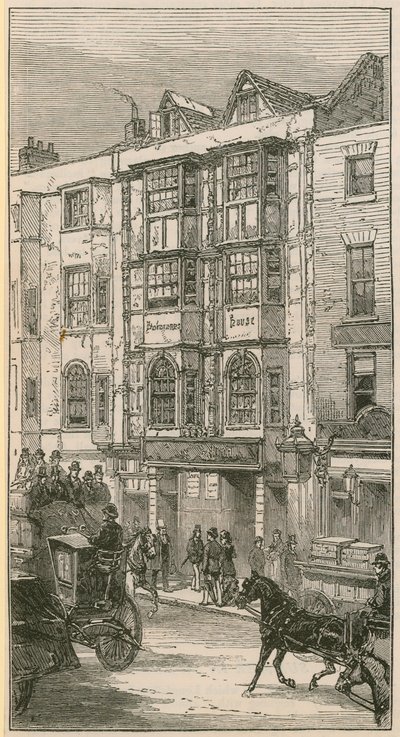 Det så kallade Shakespeares huset på Aldersgate Street av English School