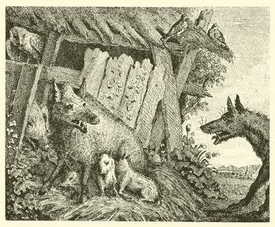 Suggan och vargen (gravyr) av English School