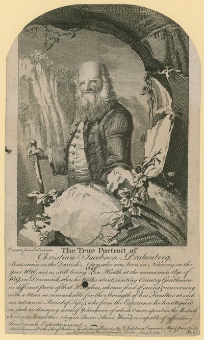 Det sanna porträttet av Christian Jacobsen Drakenberg av English School