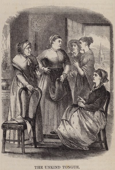 Den ovänliga tungan (gravyr) av English School