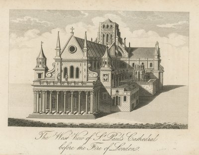 Den västra utsikten över St Pauls Cathedral av English School