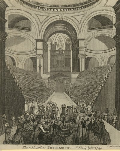 Deras majestätiska procession i St Pauls Cathedral av English School