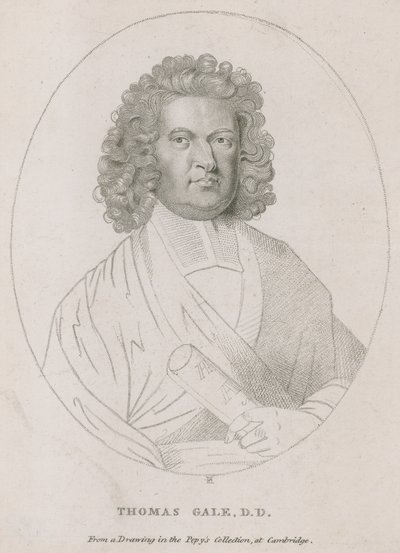 Thomas Gale, som skrev inskriptionen på monumentet av English School