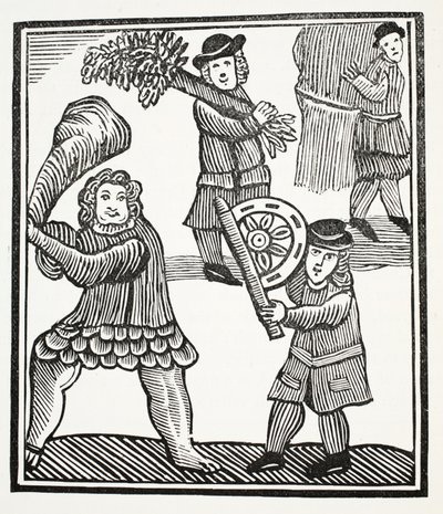Thomas Hickathrift, illustration från Chap-books of the artonde århundradet av John Ashton, pub. 1882 av English School