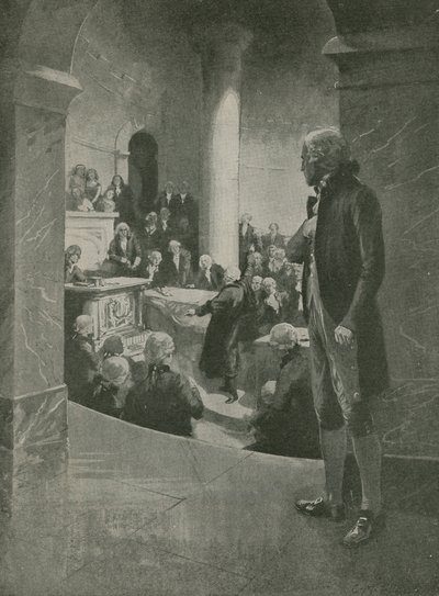 Thomas Jefferson lyssnar på förräderitalet av English School