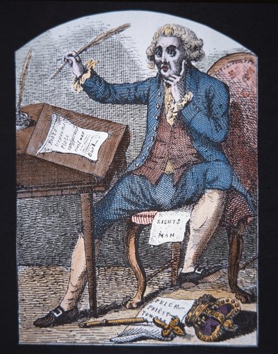 Thomas Paine (färg litho) av English School