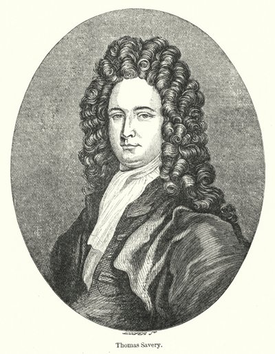 Thomas Savery (gravyr) av English School