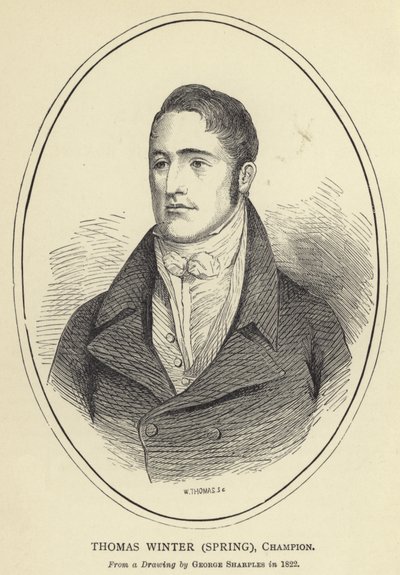 Thomas Winter, Spring, Champion, Från en teckning av George Sharples 1822 av English School