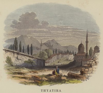 Tyatira (färgad gravyr) av English School