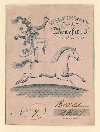 Biljett till Drury Lane Theatre, London: Wilkinsons Benefit av English School
