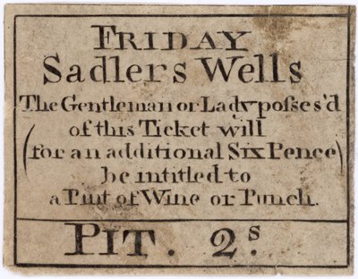 Biljett till Friday Sadlers Wells av English School
