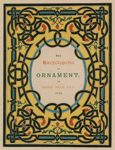 Titelblad. Illustration till The Encyclopedia of Ornament (färglitografi) av English School