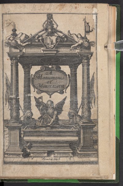 Titelsidan för A Monument of Mortalitie av English School