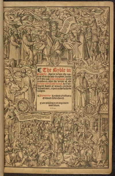 Titelsidan för den stora bibeln, ibland känd som "Cromwells bibel". av English School