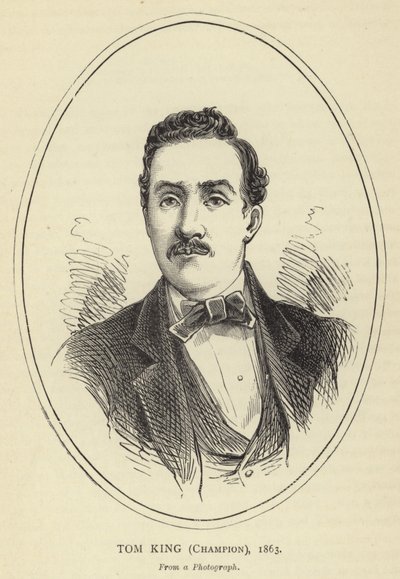 Tom King, mästare, 1863, från ett fotografi av English School