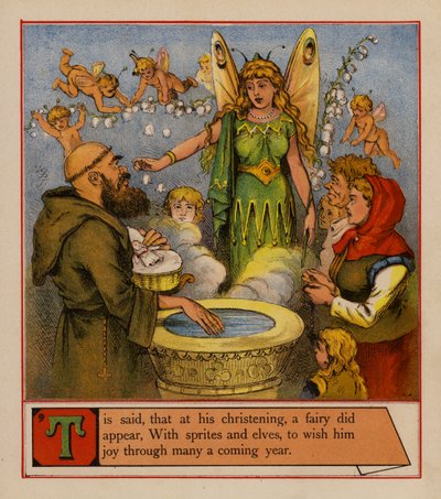 Tom Thumb (färg litho) av English School