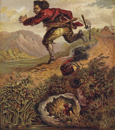 Tom Thumb (färglitografi) av English School