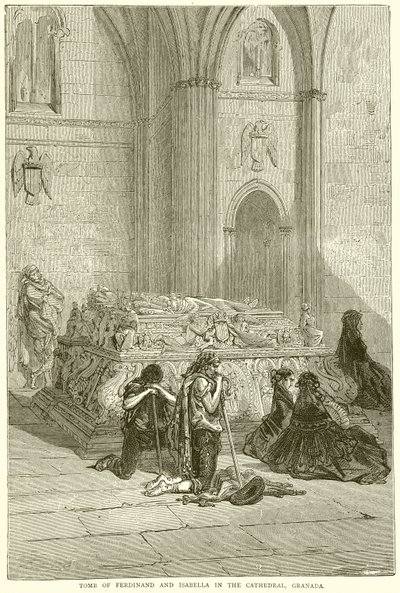 Ferdinands och Isabellas grav i katedralen, Granada av English School