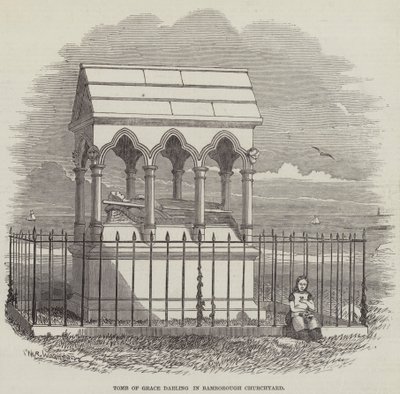 Grace Darlings grav i Bamborough Churchyard (gravyr) av English School