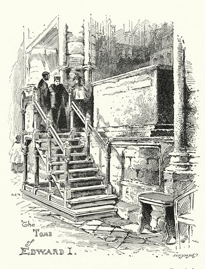 Kung Edvard I:s grav, Westminster Abbey (gravyr) av English School