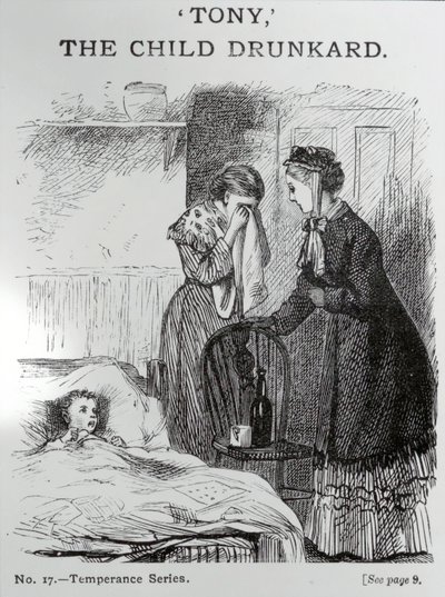 Tony, barnfylleriet, ca 1860 av English School