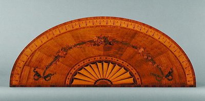 Skiva på ett Demi-Lune-bord, ca 1775 (inlagt hareträ och satinträ) (se även 222396) av English School