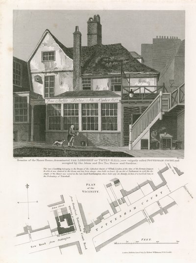 Tottenham Court, ockuperat av Adam and Eve Tea House and Gardens av English School