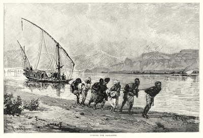 Bogsering av Dahabieh (gravyr) av English School