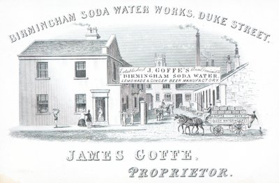 Handelskort, Birmingham Soda Water Works av English School