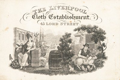 Handelskort, The Liverpool Cloth Establishment av English School