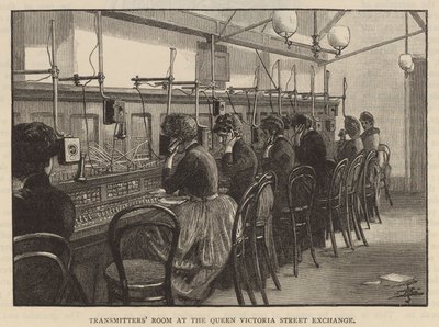 Senderraum im Queen Victoria Street Exchange von English School