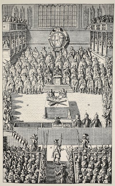 Rättegången mot Karl I den 4 januari 1649 av English School