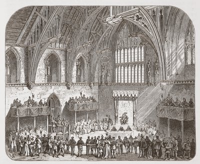 Rättegång mot Lambert i Westminster Hall av English School