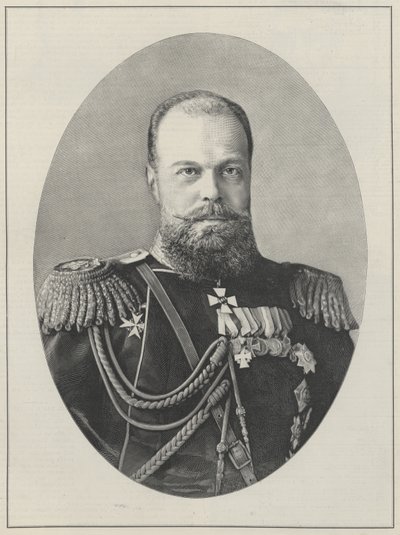 Tsar Alexander III av Ryssland. av English School